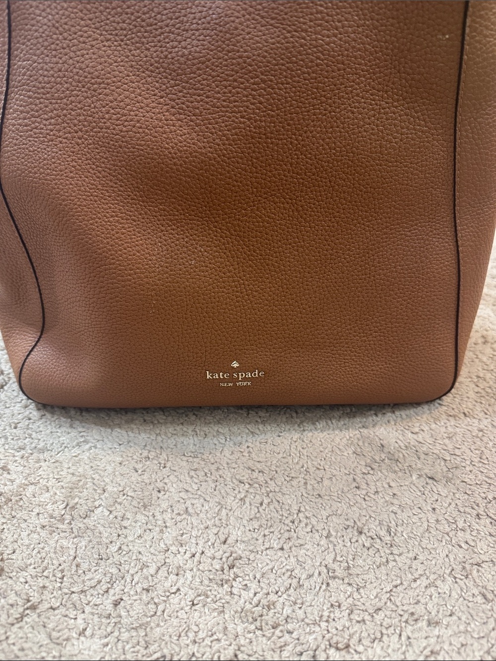 kate spade Pebbled Leather Tote in Brown